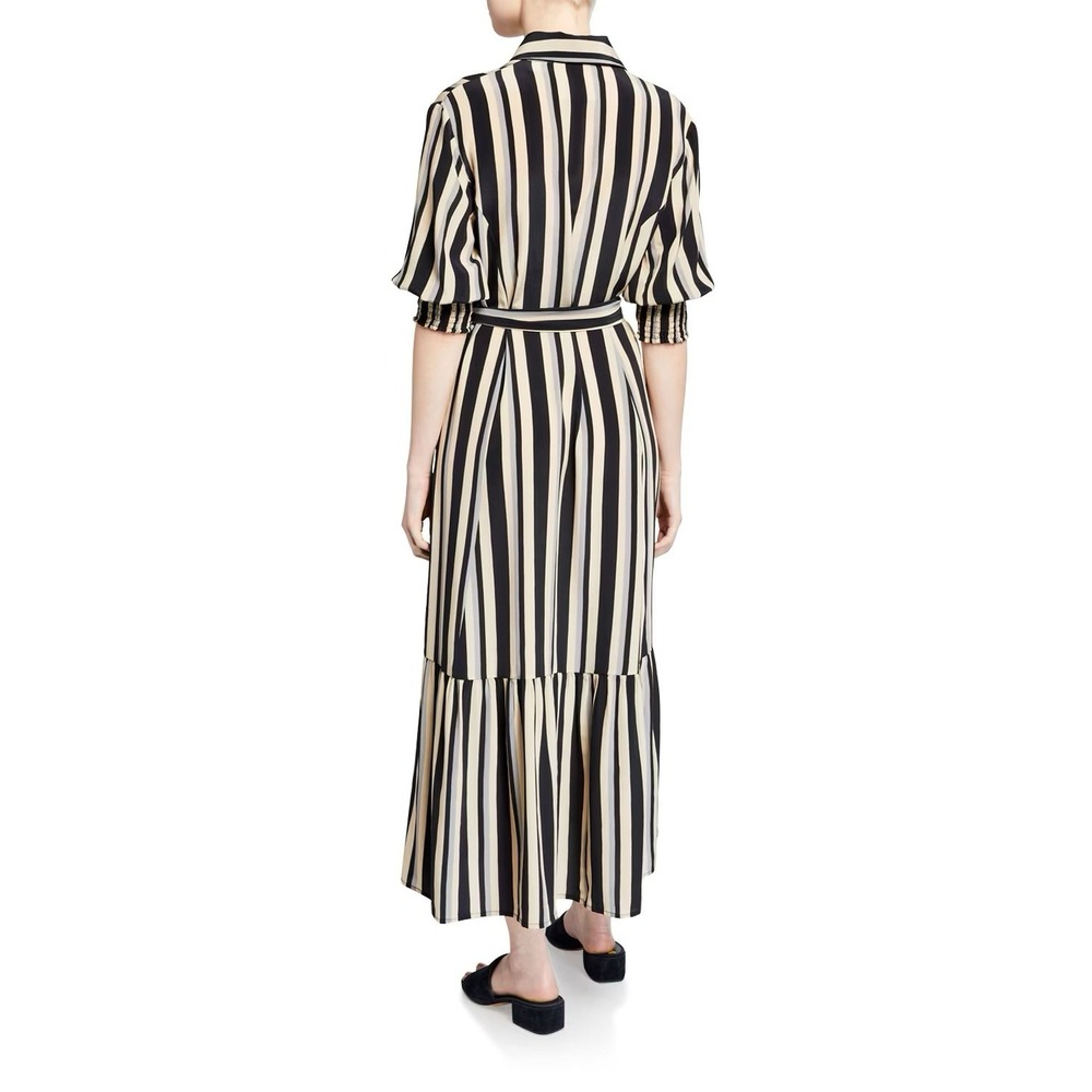 Figue Indiana Striped Shirtdress Midi Size Small Silk - Picture 2 of 8